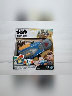 Star Wars Mandalorian Blue and Gray Dual Attack Gauntlet Blaster